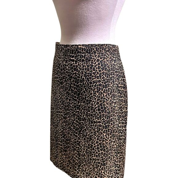 J. Crew Cheetah Leopard Print Pencil Skirt - Size 8 - Picture 6 of 9